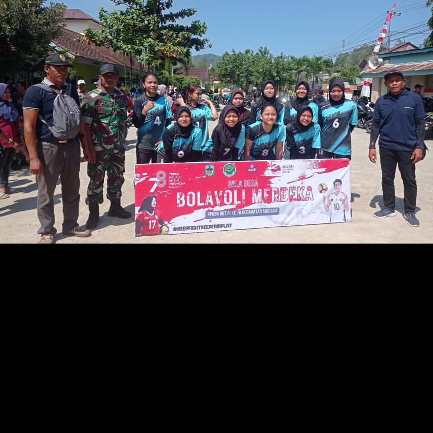 Turnamen Voli Antar Desa se-Kecamatan Arjosari Dalam Rangka HUT RI Ke-78 Tahun 2023 